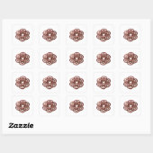 Speelse zilveren abstracte stickerontwerp vierkante sticker (Vel)