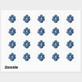 Speelse Zilveren BLUE COINS Decal Kunst Vierkante Sticker (Vel)