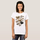 Speelse Zilveren EDELSTEEN HARTEN Custom T-shirt (Voorkant volledig)