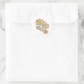 Speelse Zilveren FLORAL FANTASY Label Ontwerp (Tas)