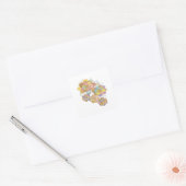 Speelse Zilveren FLORAL FANTASY Label Ontwerp (Envelop)