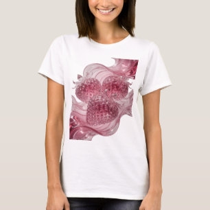Speelse Zilveren GLAZEN AARDBEIEN IN VLOEISTOF GOL T-shirt