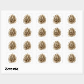 Speelse Zilveren GOLDEN LEAVES Sticker Motief (Vel)