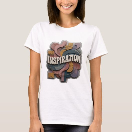 Speelse Zilveren INSPIRATIE Shirt Ontwerp (Voorkant)