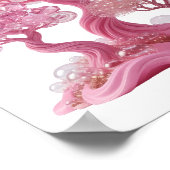 Speelse Zilveren ROZE KRISTALLEN BOOM Print (Hoek)