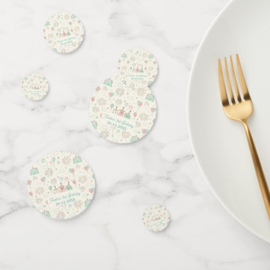 Speelse Zoete en Drie Kinderen Verjaardag Confetti (Groep)
