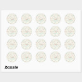 Speelse Zoete en Drie Kinderen Verjaardag Ronde Sticker (Vel)