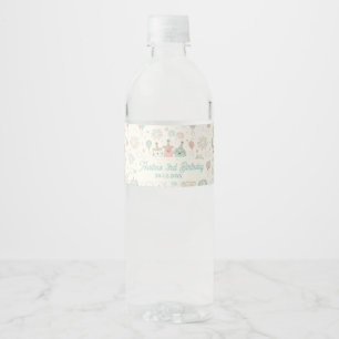 Speelse Zoete en Drie Kinderen Verjaardag Waterfles Etiket