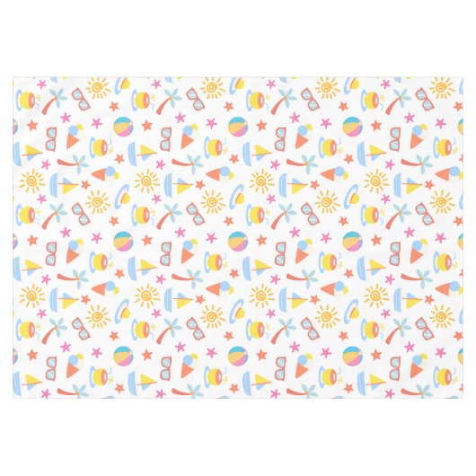 Speelse zomer tafelkleed (Voorkant (Horizontaal))