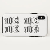 Speelse zwart-wit pandakunst Case-Mate iPhone case (Achterkant (horizontaal))