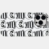 Speelse zwart-wit pandakunst Case-Mate iPhone case (Achterkant (horizontaal))