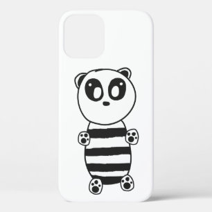 Speelse zwart-wit pandakunst Case-Mate iPhone case