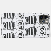 Speelse zwart-wit pandakunst Case-Mate iPhone case (Achterkant (horizontaal))