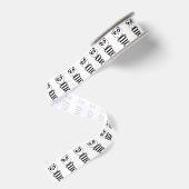 Speelse zwart-wit pandakunst grosgrain lint (Achterkant)