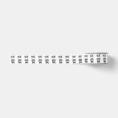 Speelse zwart-wit pandakunst grosgrain lint (Voorkant)