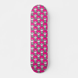 Speelse zwart-wit pandakunst persoonlijk skateboard