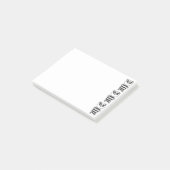 Speelse zwart-wit pandakunst post-it® notes (Schuin)
