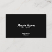 Speelse zwart-wit partij gezicht schilder visitekaartje (Achterkant)