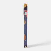 Speelse Zwarte Kat Pumpkin Leaf iPhone / iPad case iPhone 15 Case (Linkerkant)
