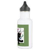Speelse Zwarte Kunstenaar Kat Schilderen Humor Gro Waterfles (Rechts)