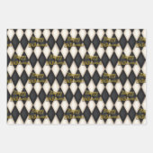 Speelse zwevende tekst Gothic Harlequin Inpakpapier Vel (Voorkant 2)