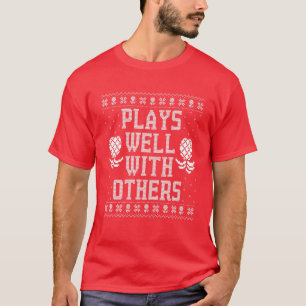 Speelt goed met andere ananaswinger-kerst t-shirt