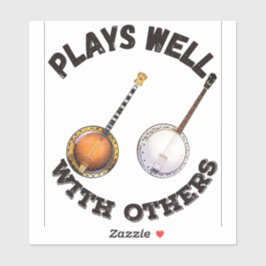 Speelt goed met anderen - Banjos Sticker