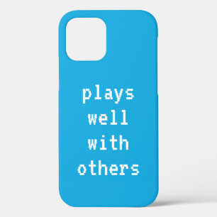 Speelt goed met anderen blauw Case-Mate iPhone case
