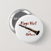 Speelt goed met anderen Clarinet Ronde Button 5,7 Cm (Voorkant /achterkant)