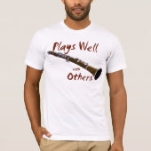 Speelt goed met anderen Clarinet T-shirt (Voorkant)