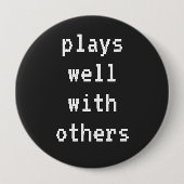 Speelt goed met anderen Gamer Button (Voorkant)