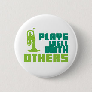 Speelt goed met anderen - Mellophone Ronde Button 5,7 Cm