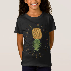Speelt goed met anderen ondersteboven ananas Hawai T-shirt