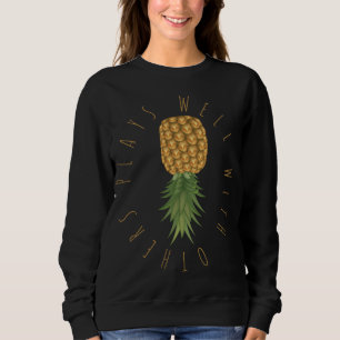 Speelt goed met anderen ondersteboven ananas Hawai Trui