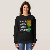 Speelt goed met anderen ondersteboven ananas pool trui (Voorkant volledig)