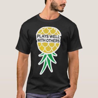 Speelt goed met anderen - ondersteboven de ananas t-shirt