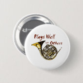 Speelt goed met anderen ronde button 5,7 cm (Voorkant /achterkant)