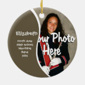 Speelt goed met anderen Saxofoon Keramisch Ornament (Achterkant)