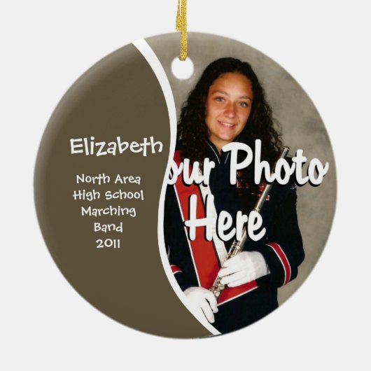 Speelt goed met anderen Saxofoon Keramisch Ornament (Achterkant)