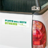 Speelt goed met anderen - Trombone Bumpersticker (Op Truck)