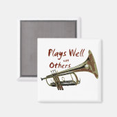 Speelt goed met anderen/Trumpet Magneet (Voorkant / Achterkant)