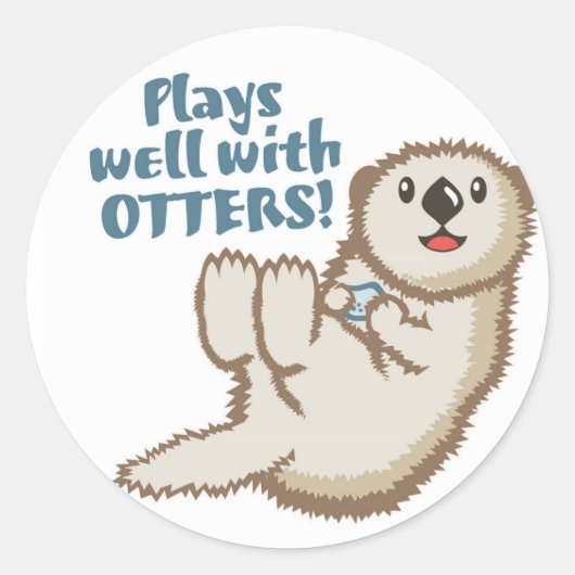 Speelt goed met Otters Sticker (Voorkant)
