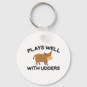 Speelt goed met Udders Sleutelhanger