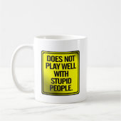 Speelt niet goed met stoute mensen koffiemok (Links)