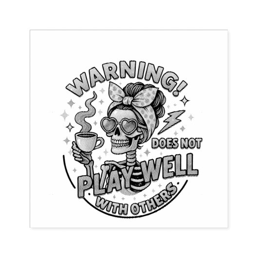 Speelt niet goed… rubberstempel (Afrduk)