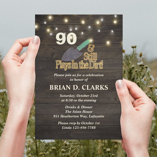 Speelt nog steeds in Dirt Rustic Gardening 90th Ve Kaart