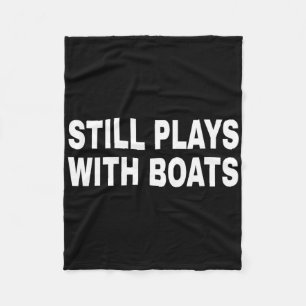 Speelt Nog Steeds Met Boten Varend Maritiem Zeiler Fleece Deken