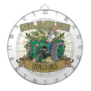 Speelt nog steeds met groene trekkers dartbord