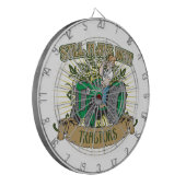 Speelt nog steeds met groene trekkers dartbord (Voorkant Links)