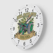 Speelt nog steeds met groene trekkers grote klok (Hoek)